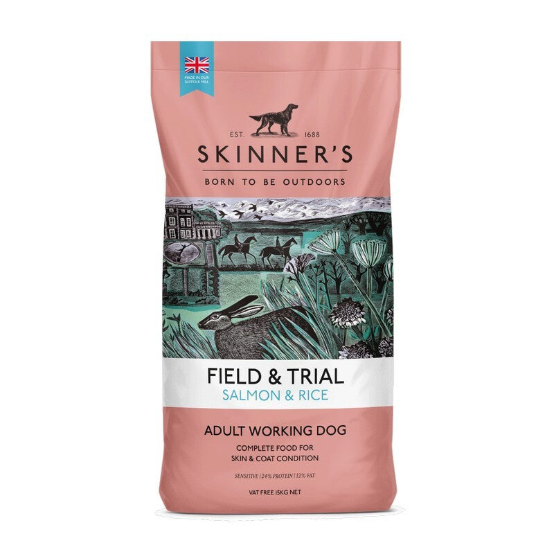 Skinners Field & Trial Salmon & Rice 15kg - Premium Salmon Dog Food Adult Complete