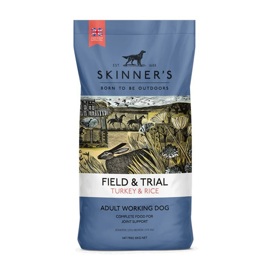 Skinners Field & Trial Turkey & Rice 15kg - Premium Turkey Dog Food Complete Adult Formula
