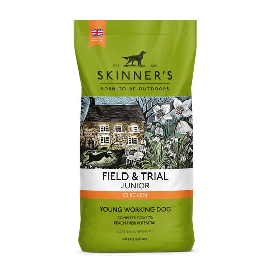 Skinners Field & Trial Junior Chicken 15kg - Young Dog Food Chicken & Rice Growth Formula