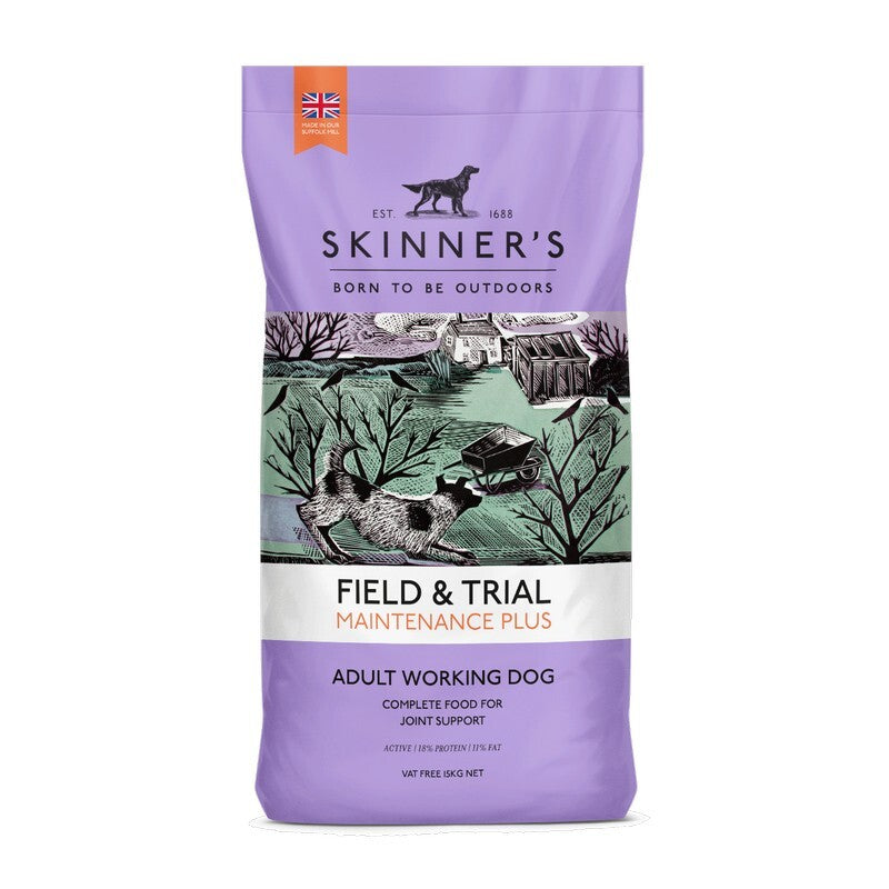 Skinners Field & Trial Maintain Plus 15kg - Adult Dog Food Maintenance Formula Enhanced Nutrition