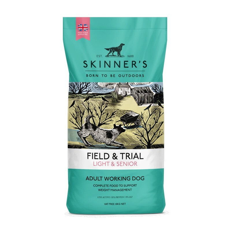Skinners Field & Trial Light & Senior 15kg - Low Fat Dog Food for Seniors & Weight Control
