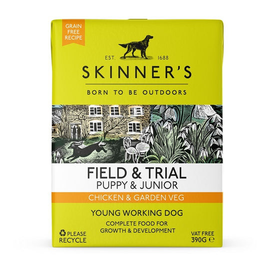 Skinners Field & Trial Puppy Gluten Free Chicken 18x390g - Wet Puppy Food Chicken (7.02kg Total)