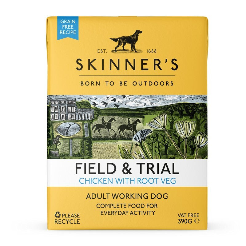 Skinners Field & Trial Adult Gluten Free Chicken 18x390g - Wet Dog Food Chicken Grain Free (7.02kg Total)