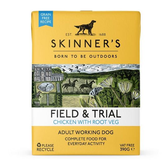 Skinners Field & Trial Adult Gluten Free Chicken 18x390g - Wet Dog Food Chicken Grain Free (7.02kg Total)