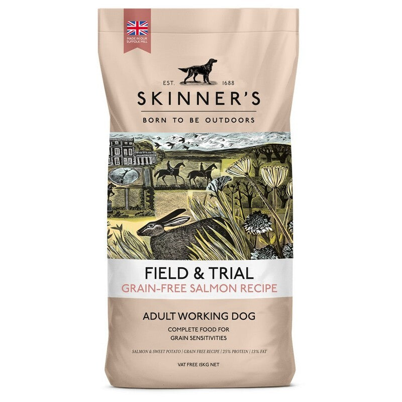 Skinners Field & Trial Grain Free Salmon 15kg - Premium Hypoallergenic Working Dog Food