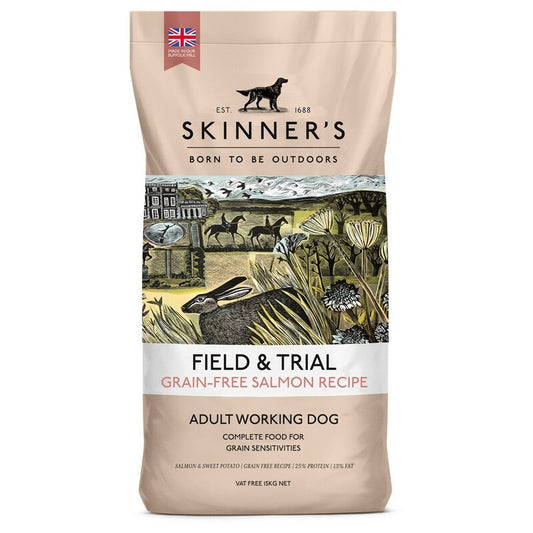 Skinners Field & Trial Grain Free Salmon 15kg - Premium Hypoallergenic Working Dog Food