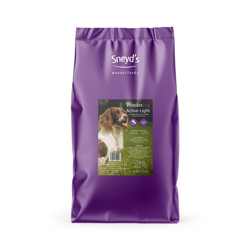 Sneyds Wonderdog Active Light 15kg - Low Fat Dog Food for Weight Management