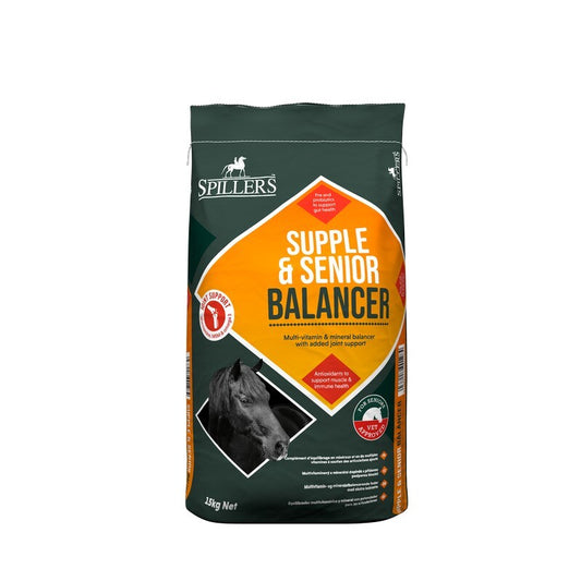 Spillers Supple & Senior Balancer 15kg - Veteran Horse Feed Supplement Joint & Mobility