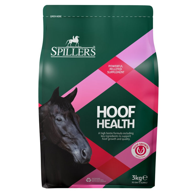 Spillers Hoof Health 3kg Horse Supplement Biotin Zinc Strong Healthy Hooves