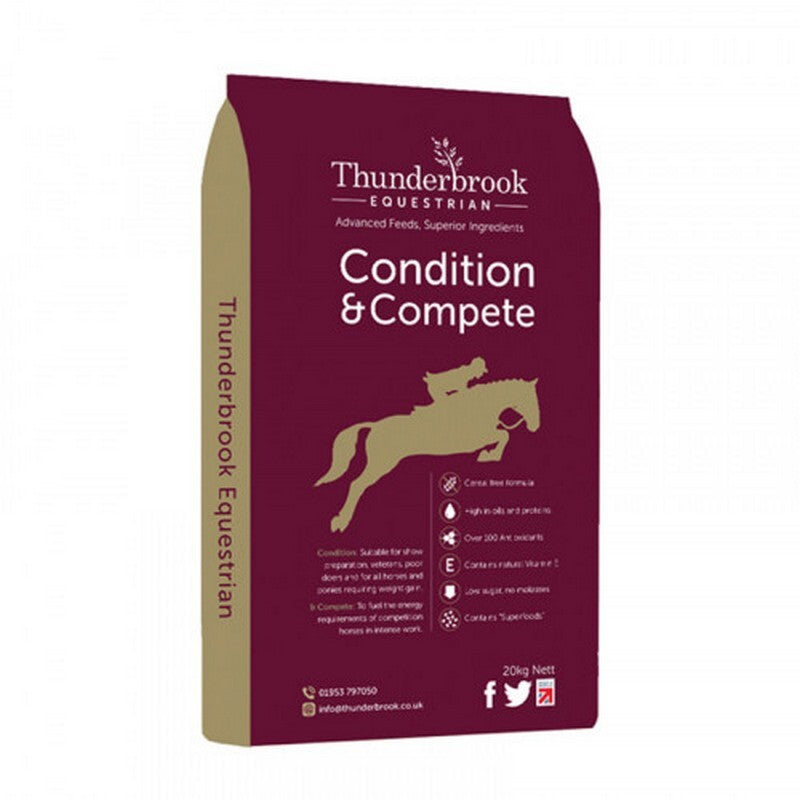 Thunderbrook Condition & Compete 20kg - High Energy Competition Horse Feed Performance Formula