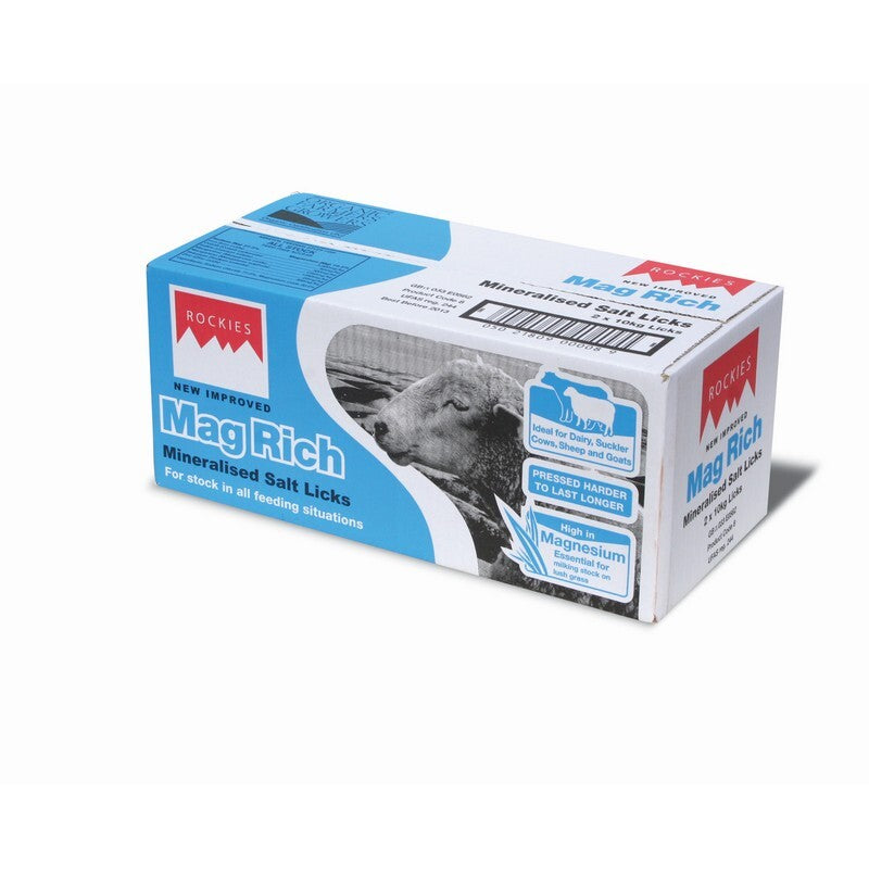 Rockies Magnesium Rich 2x10kg - High Magnesium Mineral Lick Anti-Staggers (20kg Total)