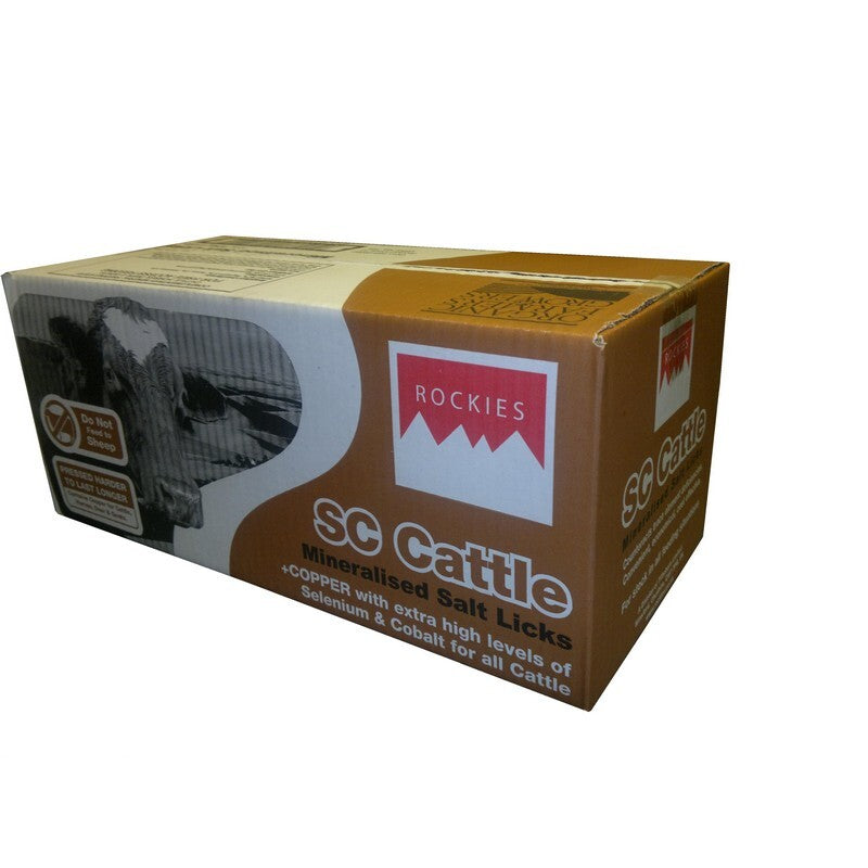 Rockies SC Cattle 2x10kg - Super Concentrated Cattle Mineral Lick Blocks (20kg Total)