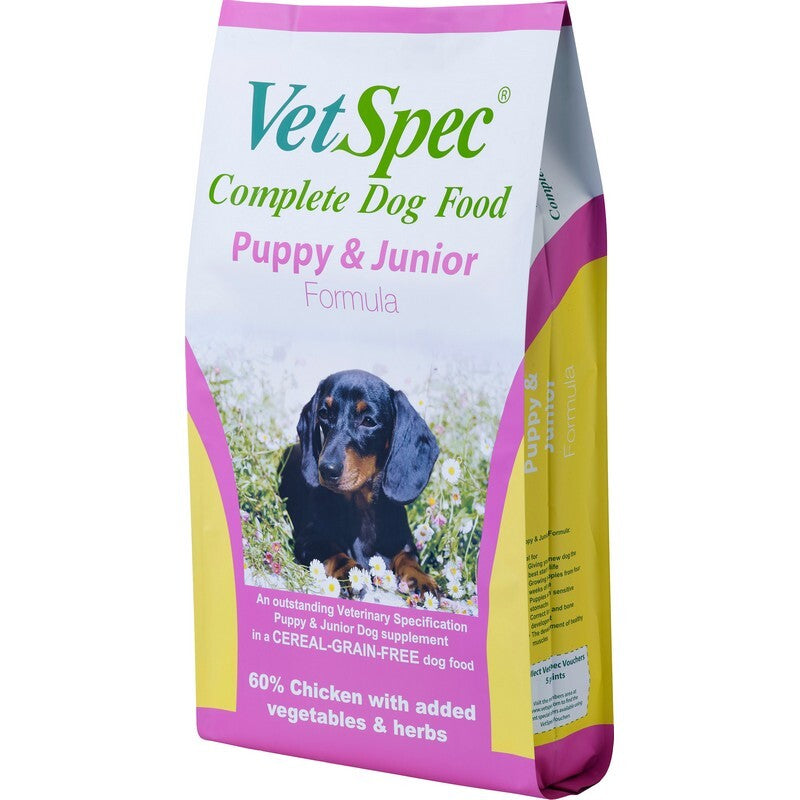 VetSpec Complete Puppy Junior Chicken 12kg - Chicken Puppy Food Growth Formula
