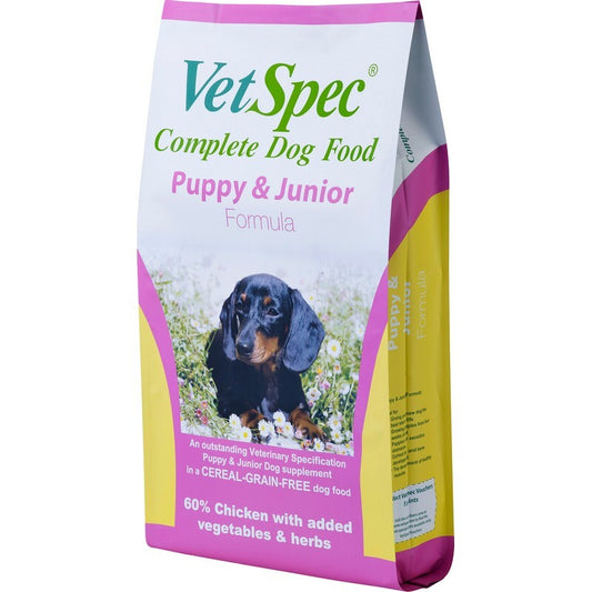 VetSpec Complete Puppy Junior Chicken 12kg - Chicken Puppy Food Growth Formula