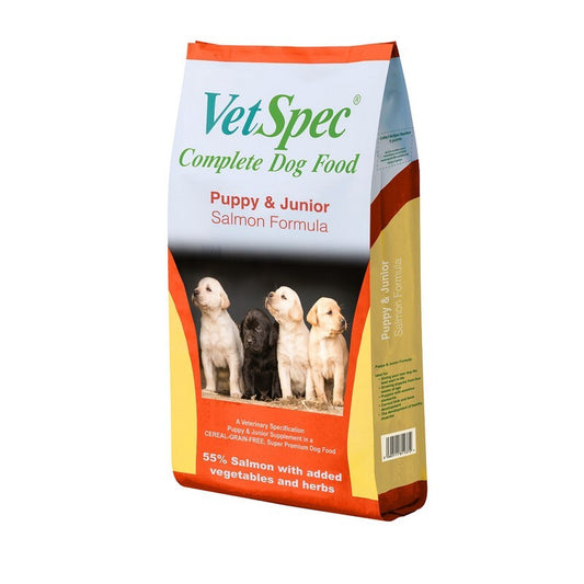 VetSpec Complete Puppy Junior Salmon 12kg - Salmon Puppy Food for Growing Dogs