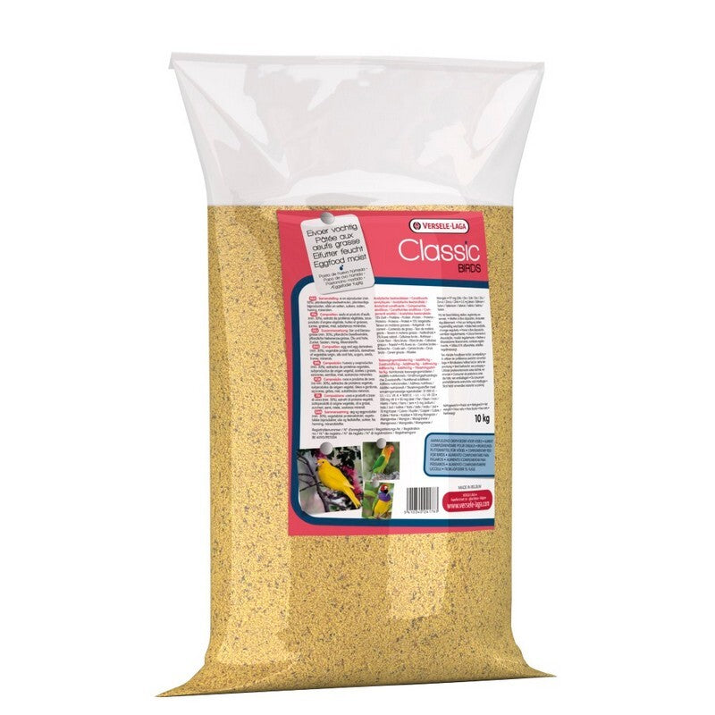 Versele Laga Classic Egg Food Moist 10kg - Ready-to-Use Moist Egg Food All Birds