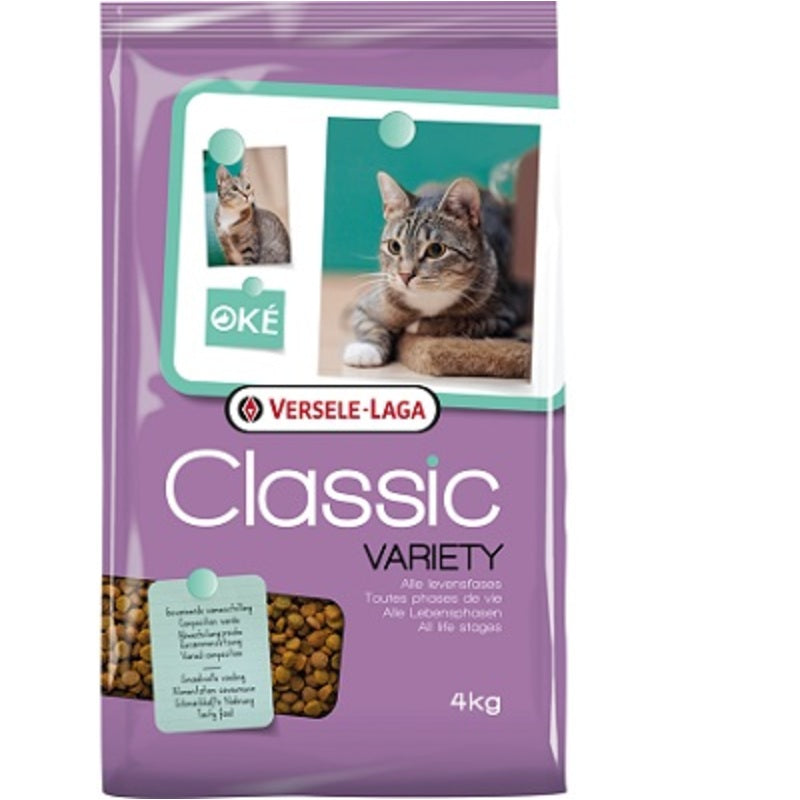 Versele Laga Classic Cat Variety 4x4kg - Complete Cat Food Multi-Pack (16kg Total)